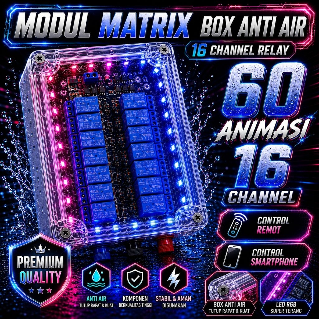 MODUL MATRIX UNTUK BILLED,PROJIE,D2 LASER. KONTROL REMOT DAN APLIKASI
