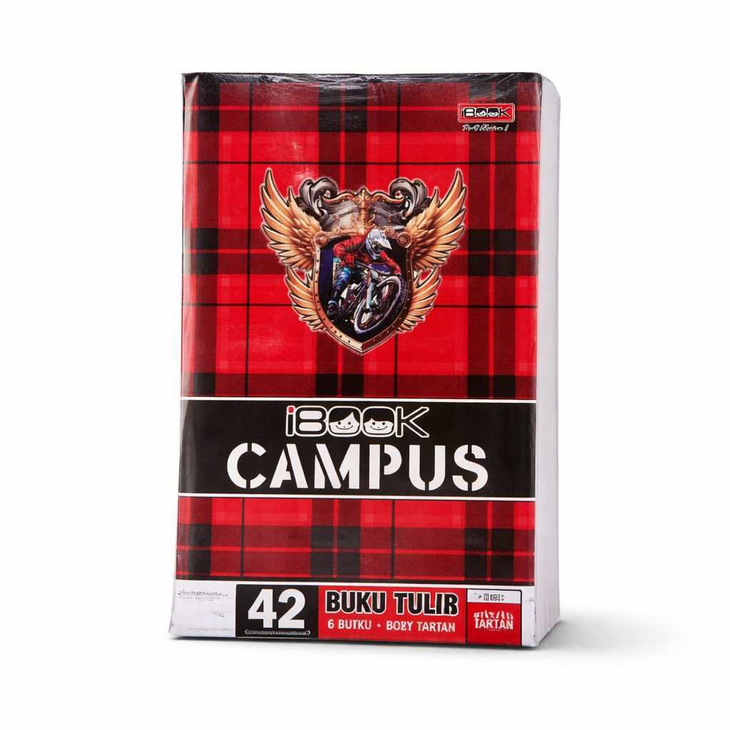 Buku Tulis Boxy 42 Lembar iBook - Buku Tulis Sekolah Ukuran BigBoss (1 Pak isi 6 Buku)