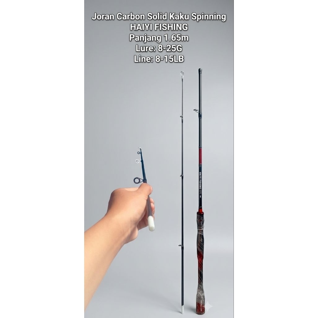 Joran Fiber Carbon Solid Kaku Spinning dan Casting