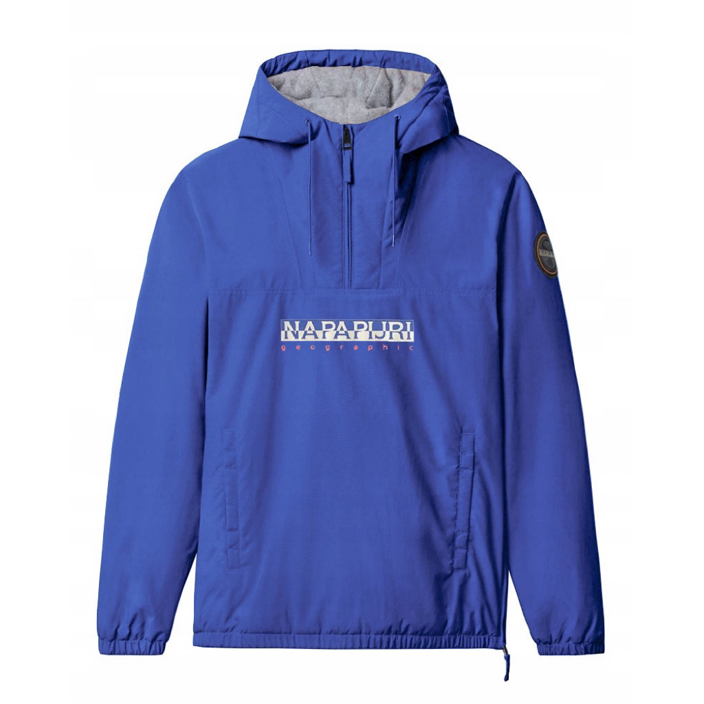 Napapijri Avergreen Anorak Winter Hooded Jacket In Blue