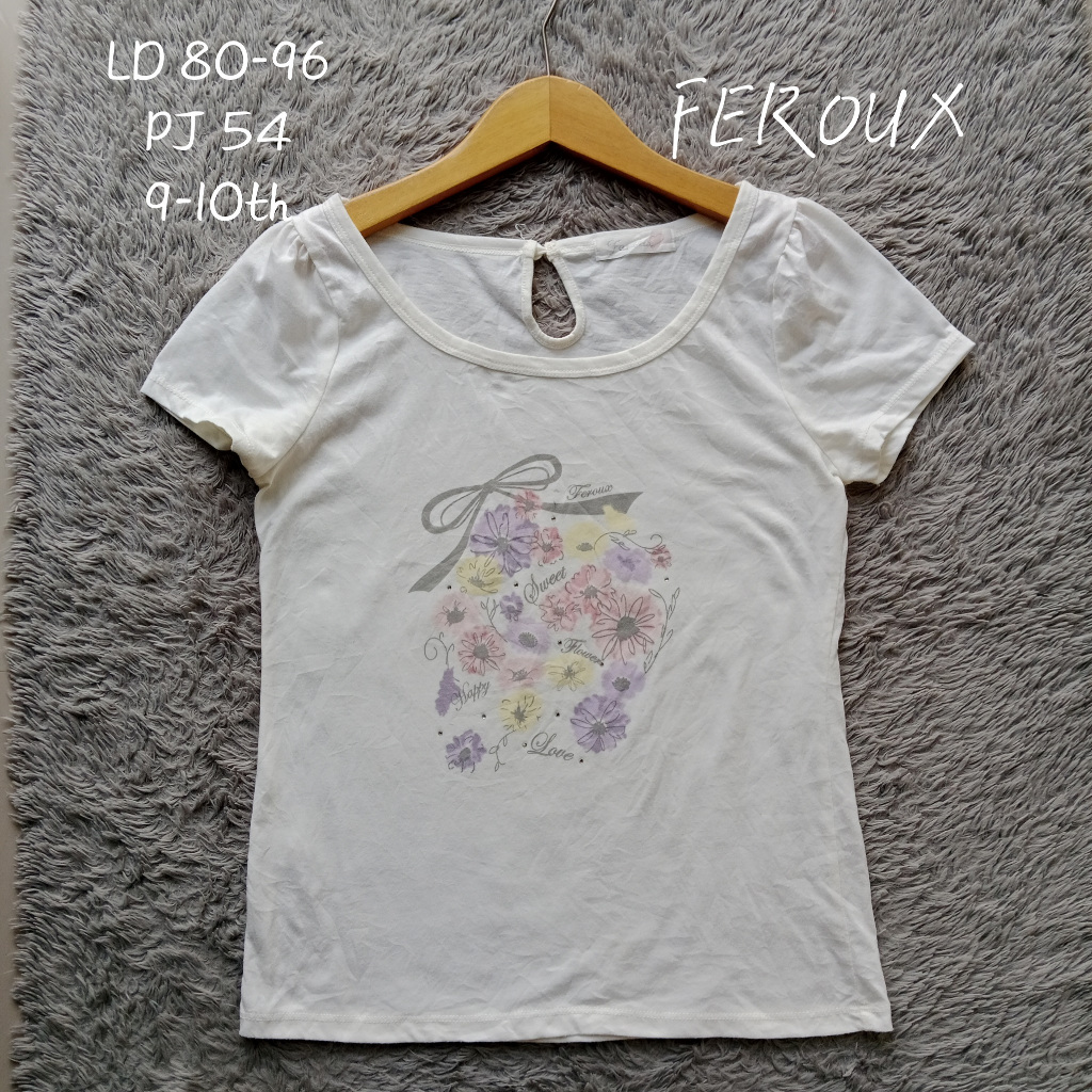 Kaos anak perempuan 9-10th FEROUX