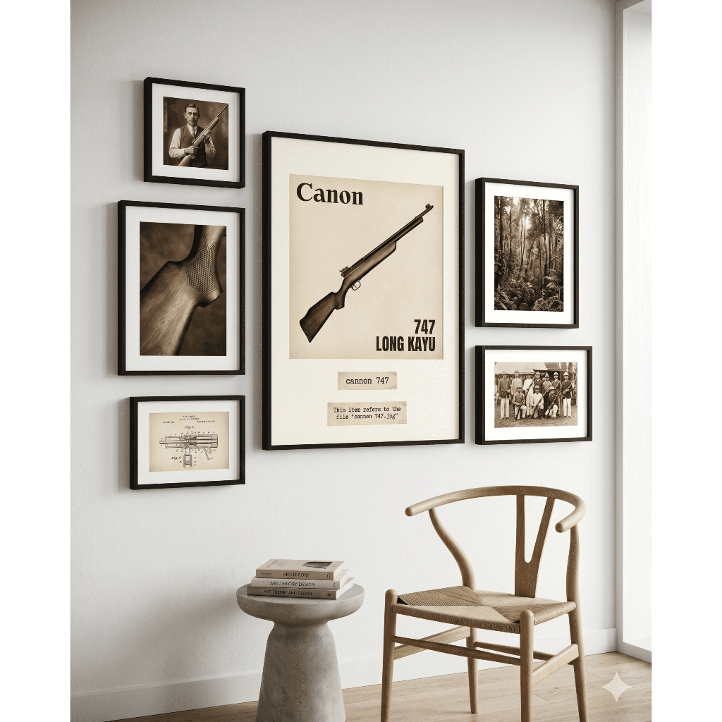 Hiasan Dinding, Pigura, Wall Aesthetic, Minimalist, Canon 747 Long Bold