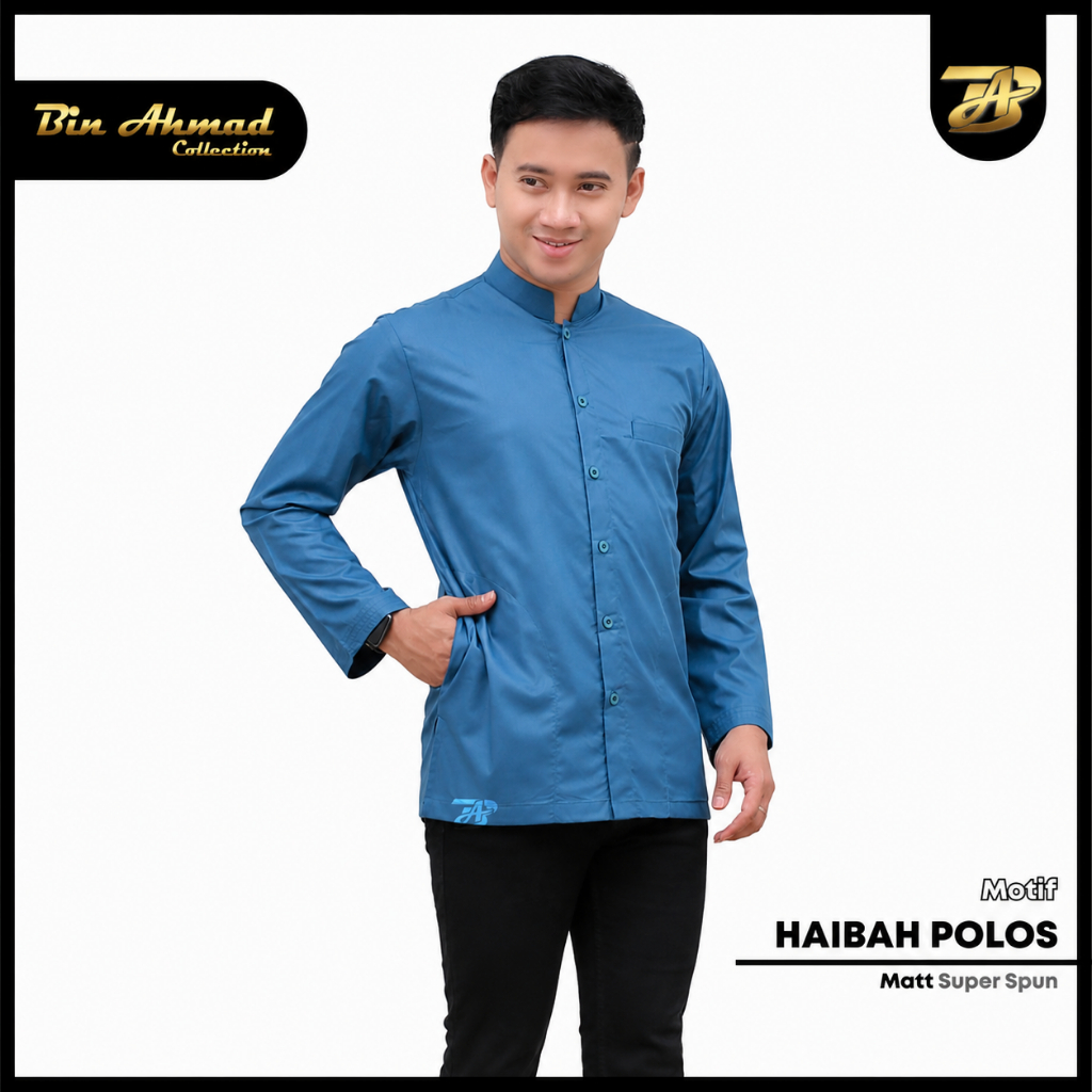 BIN AHMAD Baju Koko Lengan Panjang Bahan