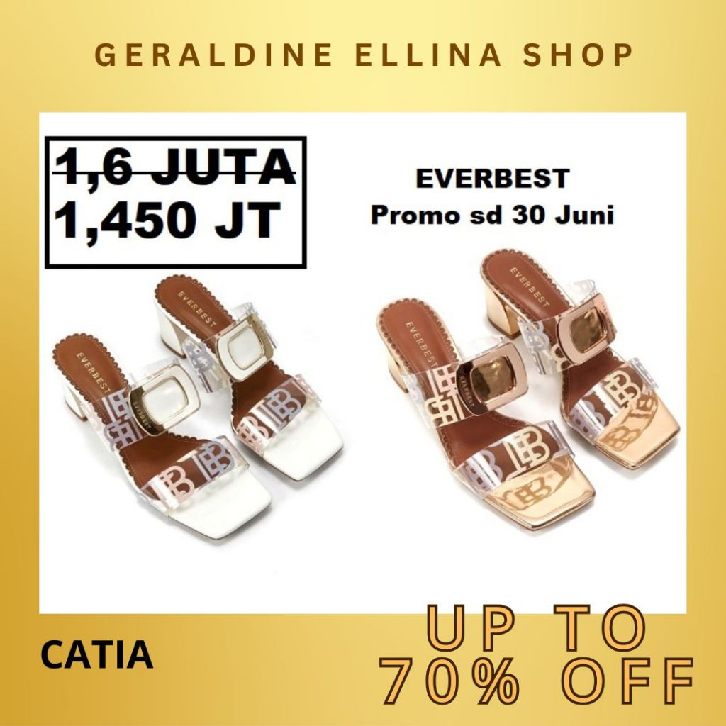 Sepatu heels wanita perempuan cewe cewek EVERBEST ORIGINAL 100% SERI CATIA
