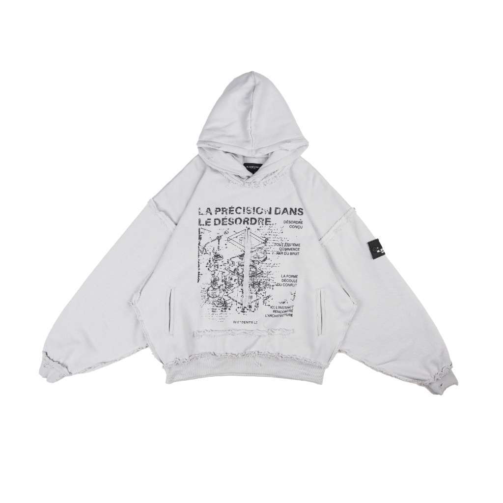 W.Essentiels Marcadier Distressed Hoodie Asphalt