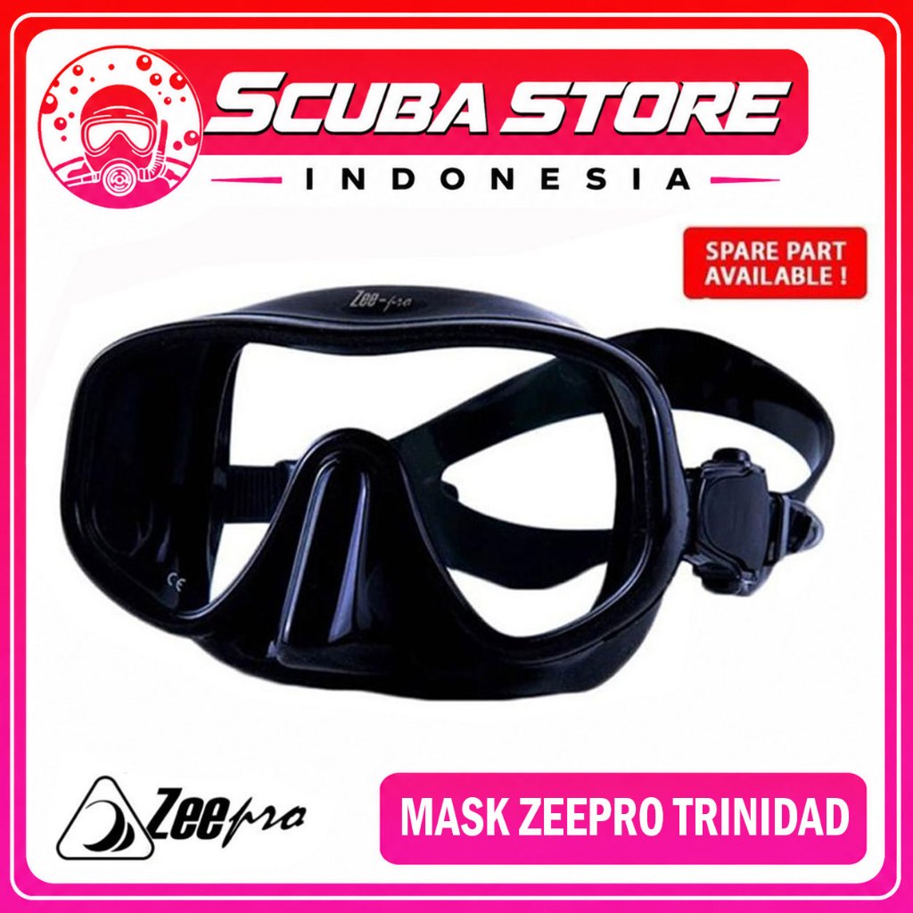 Mask Scuba Diving Zeepro Frameless Trinidad Masker Goggle Goggles Kacamata Selam Dive Freediving Fre