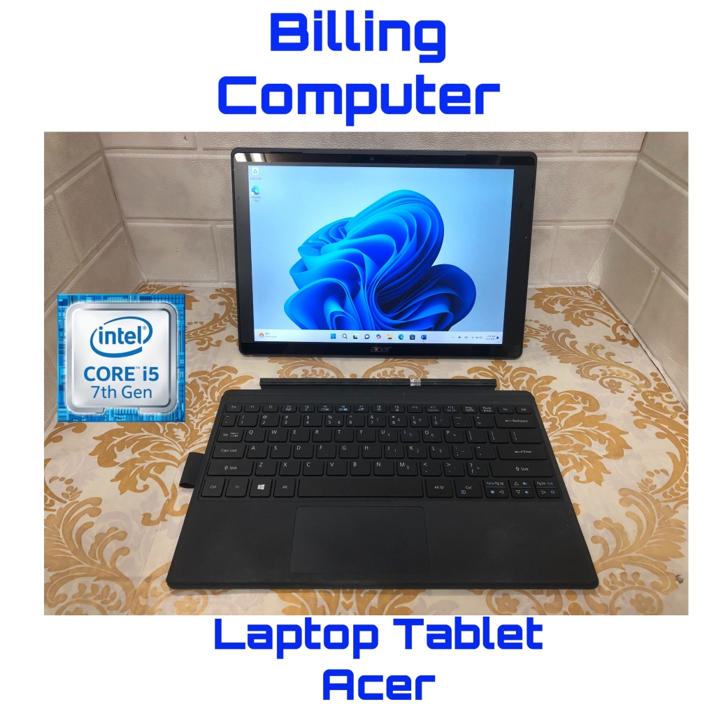 LAPTOP TABLET ACER SWITCH SW512 CORE I5 GEN7 RAM 8GB SSD 256GB WIN11 SIAP GASSSSS