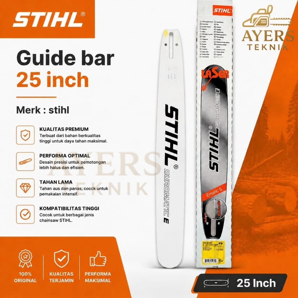 PROMO GUIDE BAR CHAINSAW / SENSO 25 INCH MS382 MS381 STIHL NEW ORIGINAL