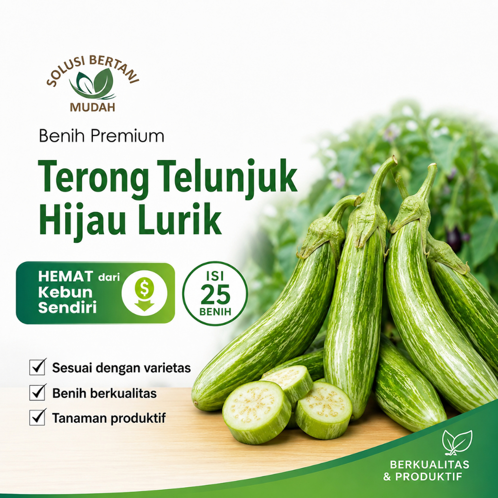 Benih Terong Telunjuk Lurik Bibit Sayuran Unggul Mudah Ditanam