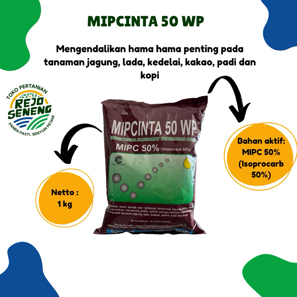 Insektisida MIPCINTA 50 WP - Racun Kontak, Lambung, Sistemik