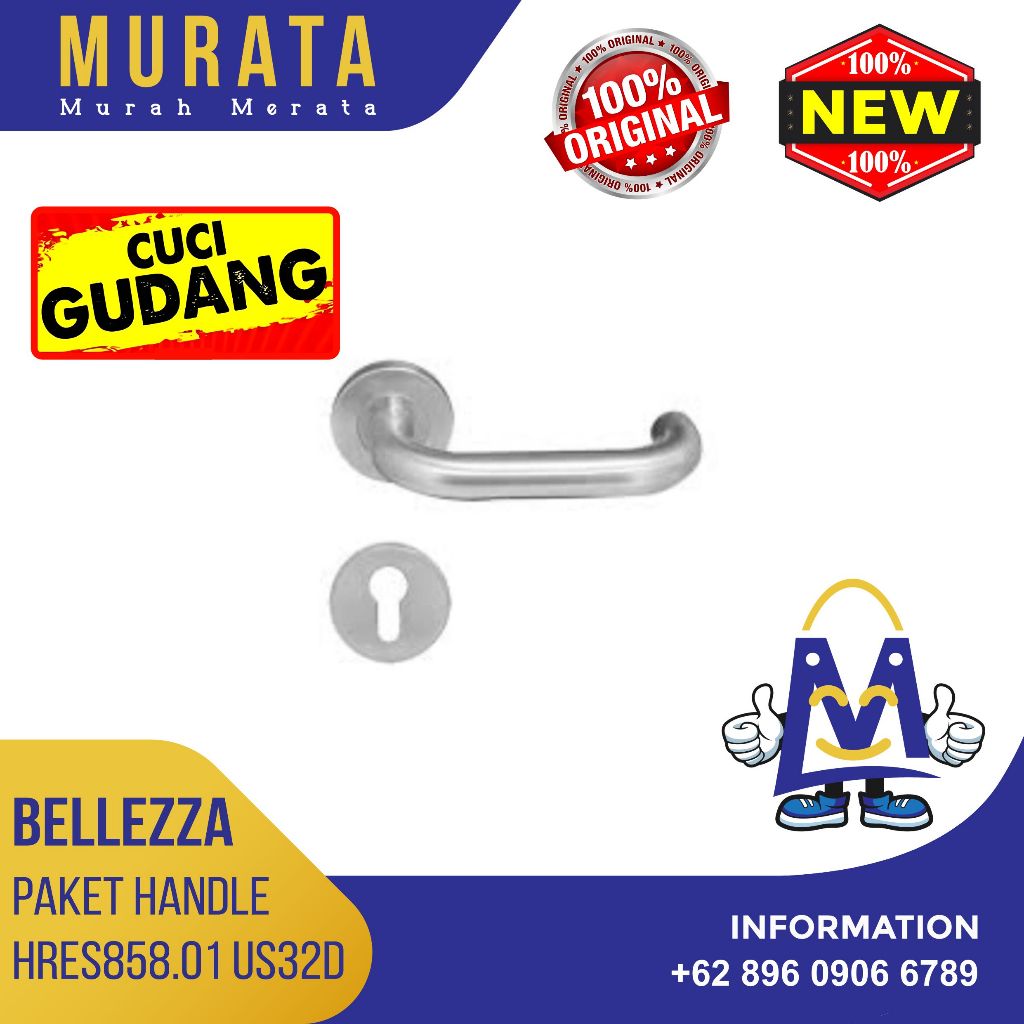 Bellezza - Paket Gagang Pintu / Handle Set Hre / Hres 858.01 Hres858 Hres858.01 Bz