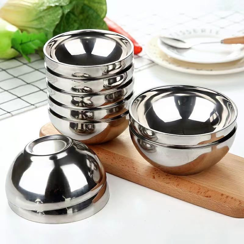 Mangkok Korea Stainless Steel Tebal Mangkuk Stainless Steel Korea Bulat Mangkuk Murah BINSA - W01