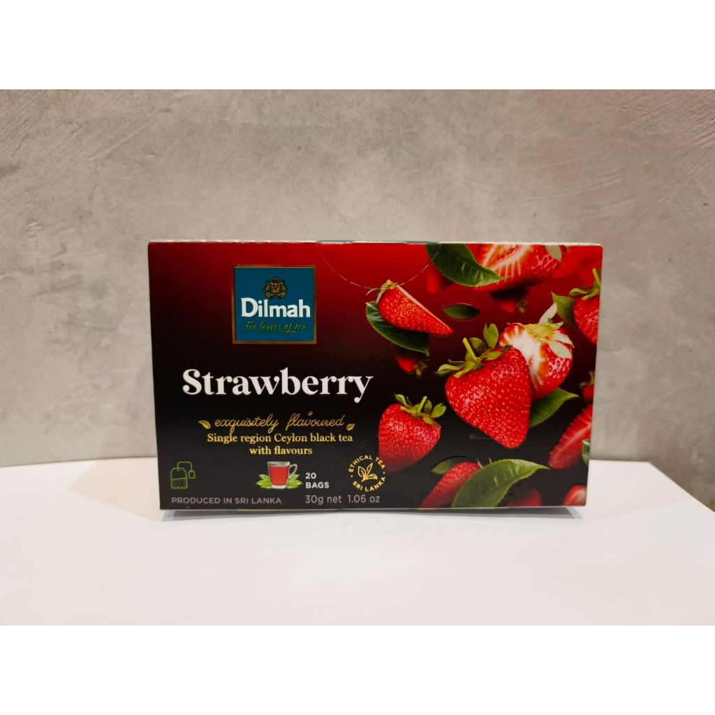 TEH DILMAH - Dilmah Strawberry Tea Tag Tbag 20s  - Teh Celup