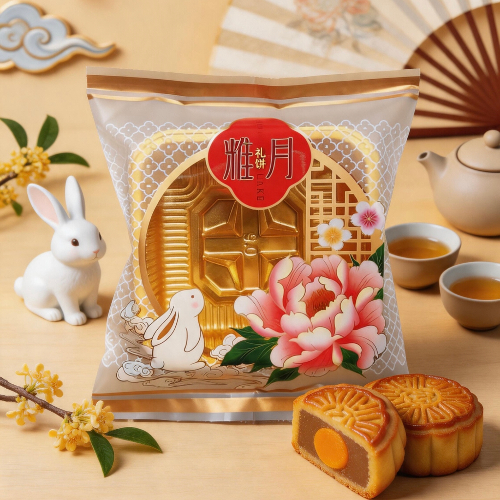 (100lembar) Plastik mooncake 125gr 150gr plastik kue bulan 150gr kemasan mooncake 125gr