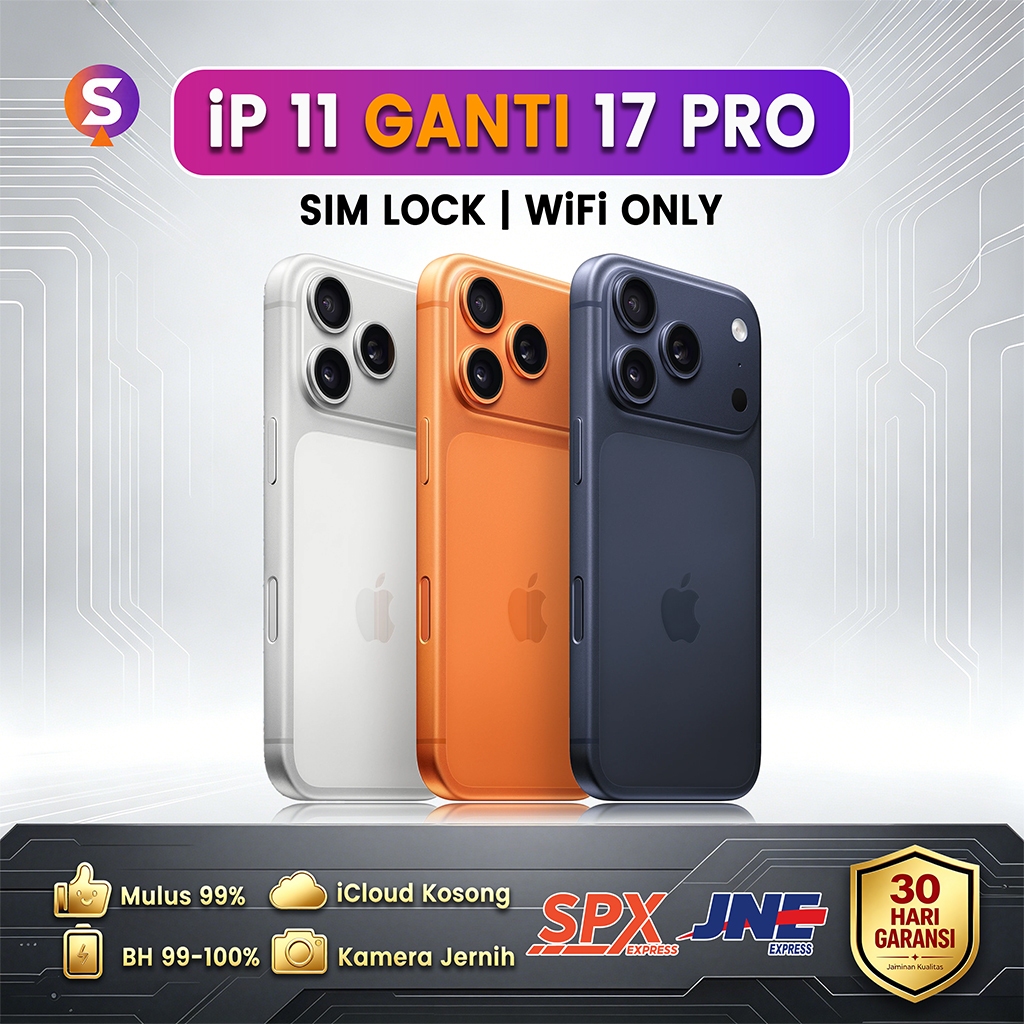 iPhone 11 - 17 PRO Bekas Variasi Khusus WIFI ONLY 64GB/128GB Second iP 11