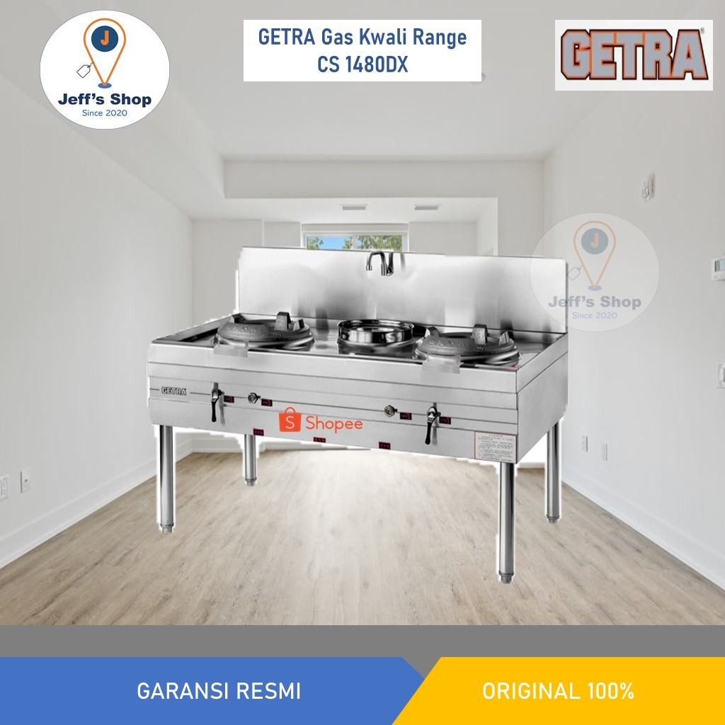 GETRA Gas Kwali Range 2 Burner + 1 Soup Ring CS 1480DX