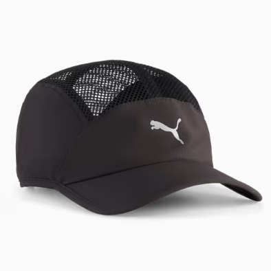 Topi Running SHORT VISOR MESH 5 Panel Cap PUMA Black 026999 01