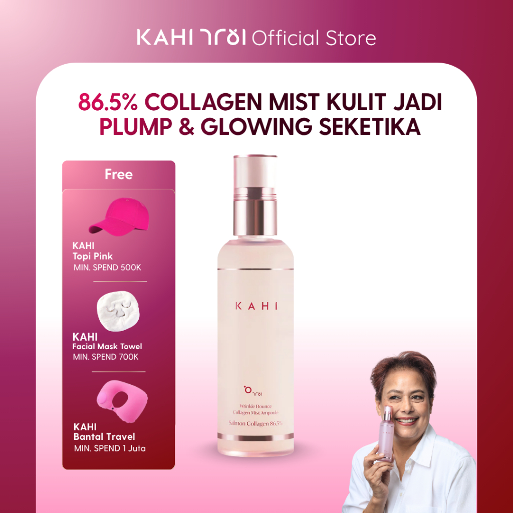 [Official] KAHI Wrinkle Bounce Collagen Mist Ampoule — Hydrating Anti-Aging & Glow Booster — 120ml