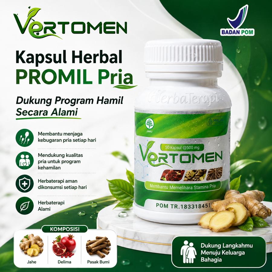 VERTOMEN herbal kesuburan pria pendukung program hamil