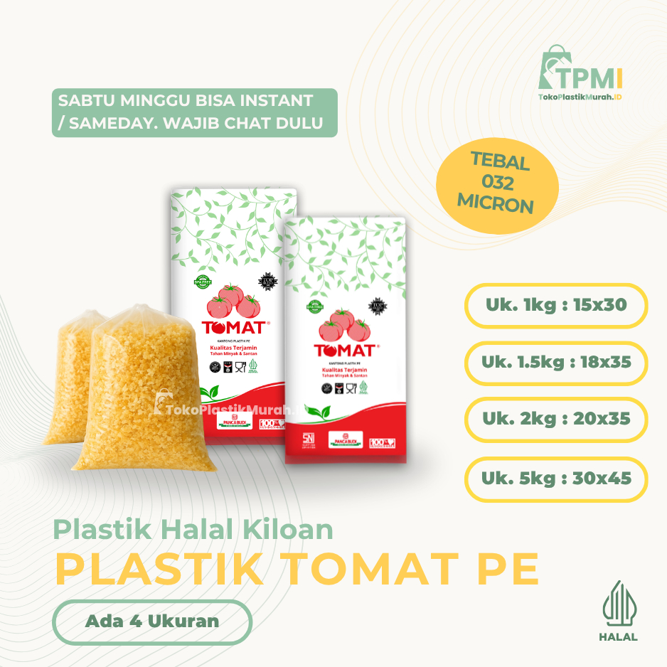 [BISA INSTANT] PLASTIK PE TOMAT | PLASTIK KILOAN PE TOMAT | PLASTIK PE | PLASTIK TOMAT PE | PE TOMAT