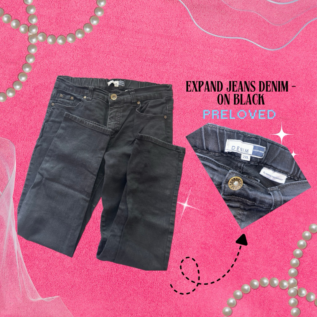 EXPAND JEANS DENIM STRETCH - ON BLACK