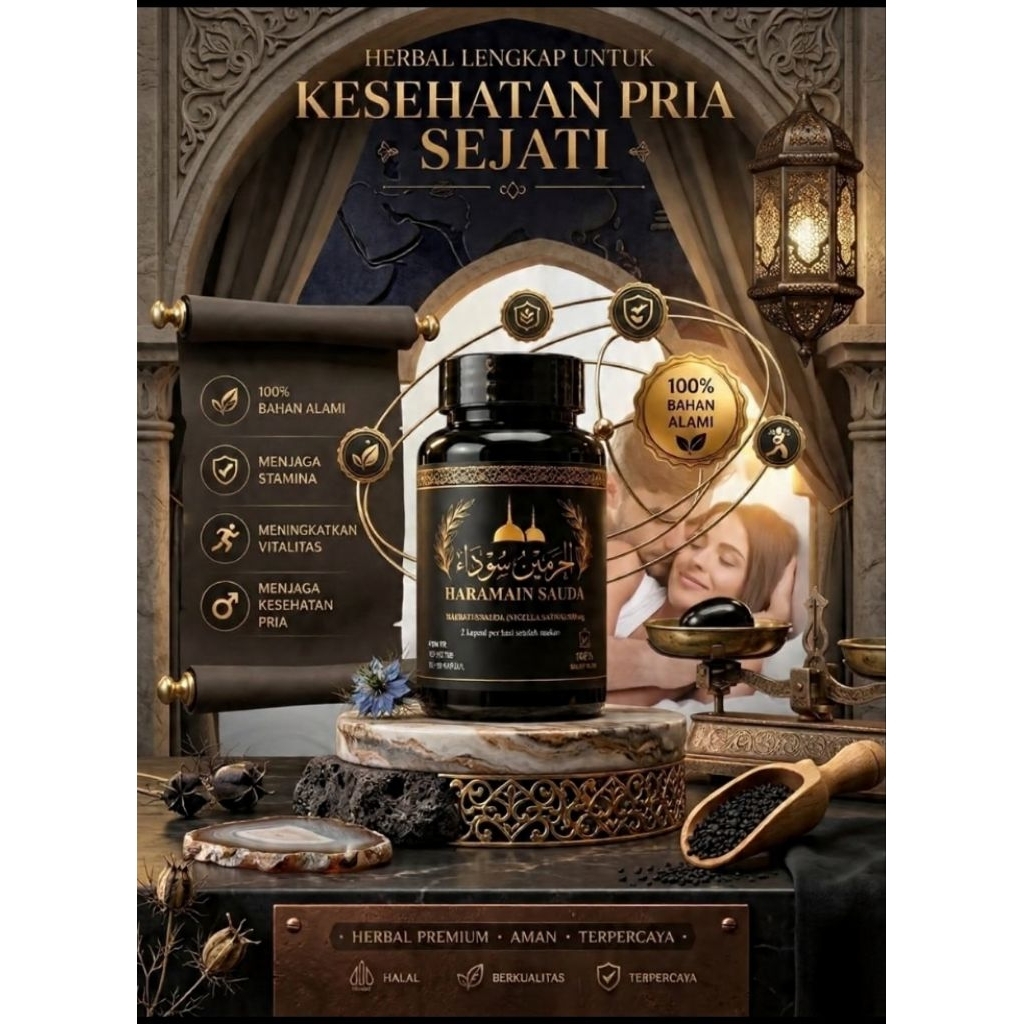 Haramain Sauda - Suplemen Stamina Pria Dewasa 100% Herbal Alami - Vitalitas & Energi Prima