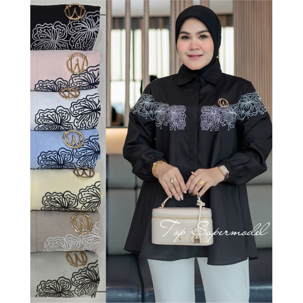 TOP SUPER MODEL BY WINODY / WINODY ORI / ATASAN WANITA PREMIUM BAHAN KATUN OXFOARD