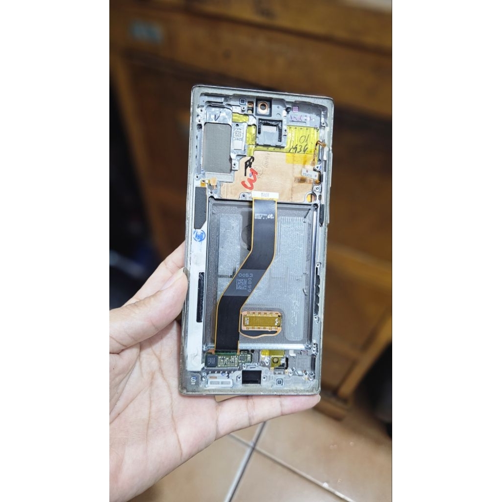lcd note 10 plus samsung copotan rusak