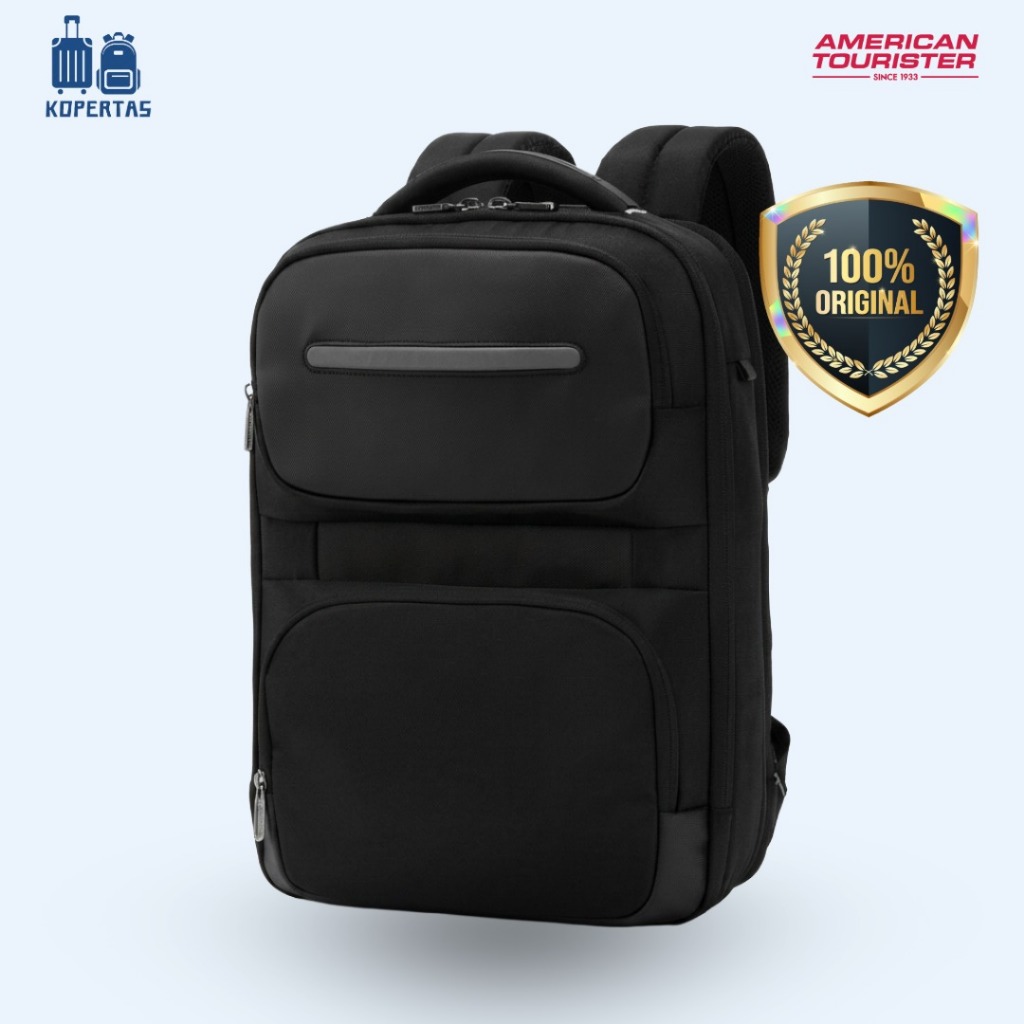 Samsonite Blakce Eco Tas Ransel Hitam - Pria Wanita