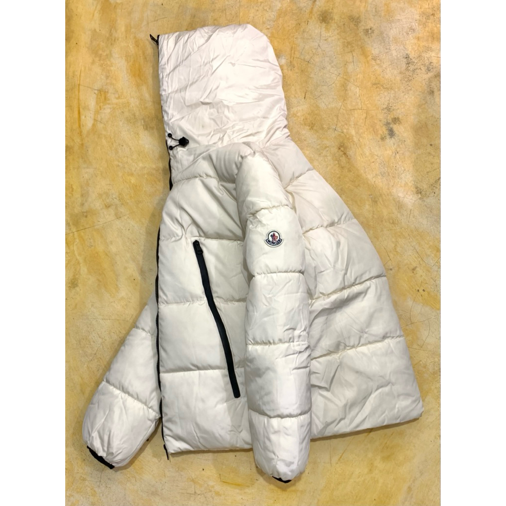 Moncler White Down Jacket Barronies