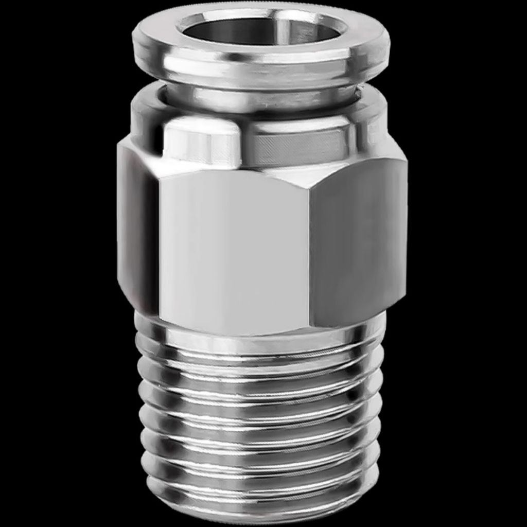 fitting lurus stainles pc 8-01 fitting pneumatik lurus