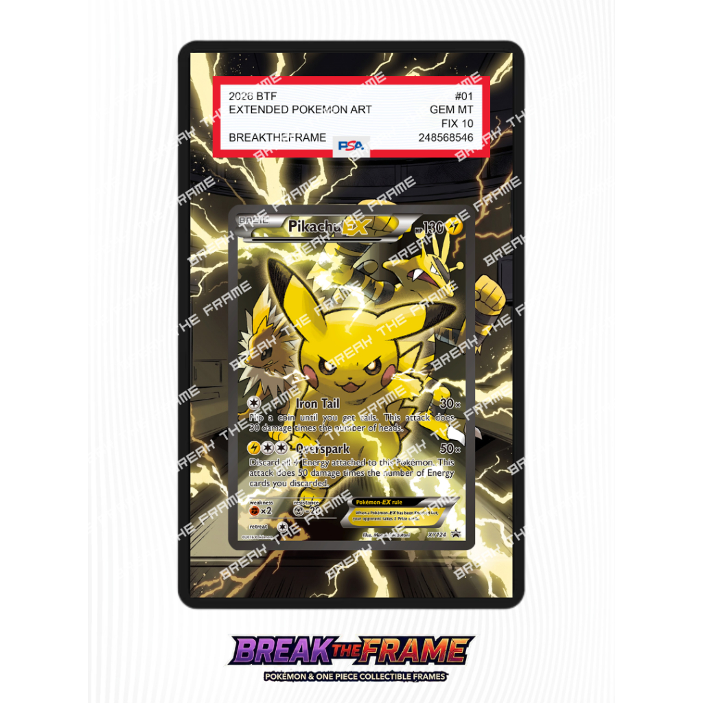 Pikachu EX - XY Promos #124 - Extended Art Pokemon TCG for Slab Guard / Slab Sleeve