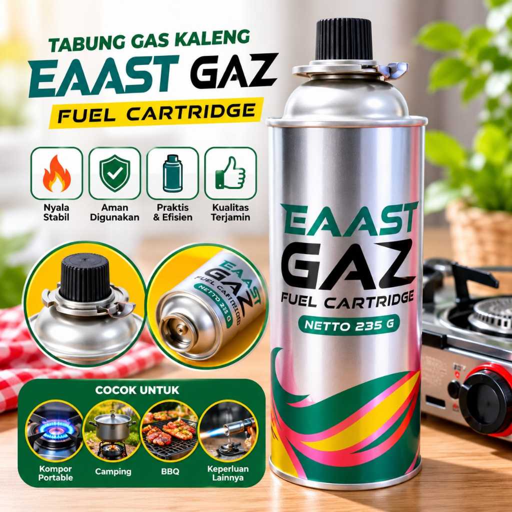 Tabung Gas Kaleng Eaast Gaz 235 Gram