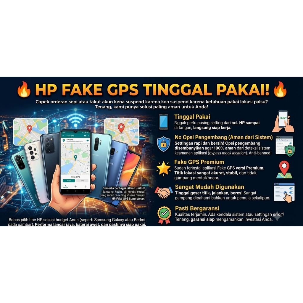 hp bypass mock absensi ojol aman dari systeam
