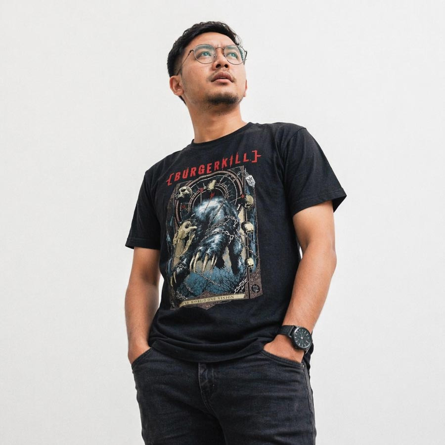 Kaos Burgerkill x Maternal - Uprising Tshirt Casual 100% Cotton | Size S M L XL XXL 3XL 4XL | Sablon