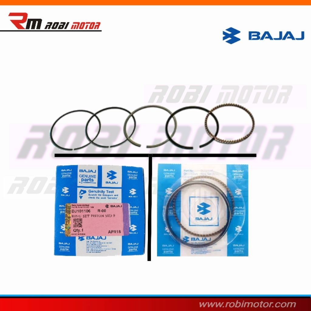 DJ101106 RING PISTON (SEHER) SET BAJAJ PULSAR 180 original