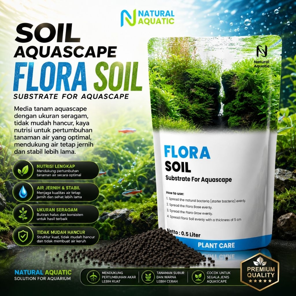 Flora Soil - Soil Aquascape | Media Tanam Aquascape - Substrat Soil Aquascape