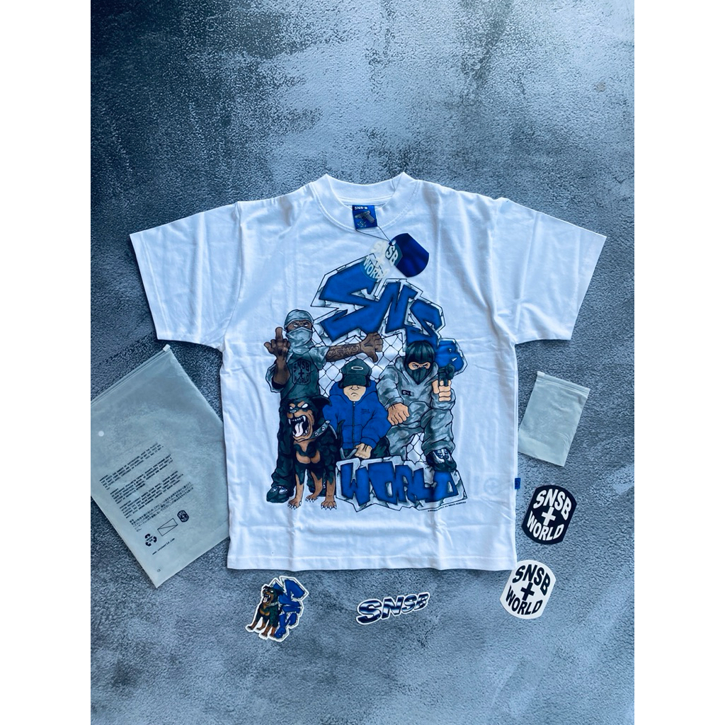 SNSB WORLD | CREW WHITE | T-SHIRT | SORRYNOTSORRY.B | SNSB