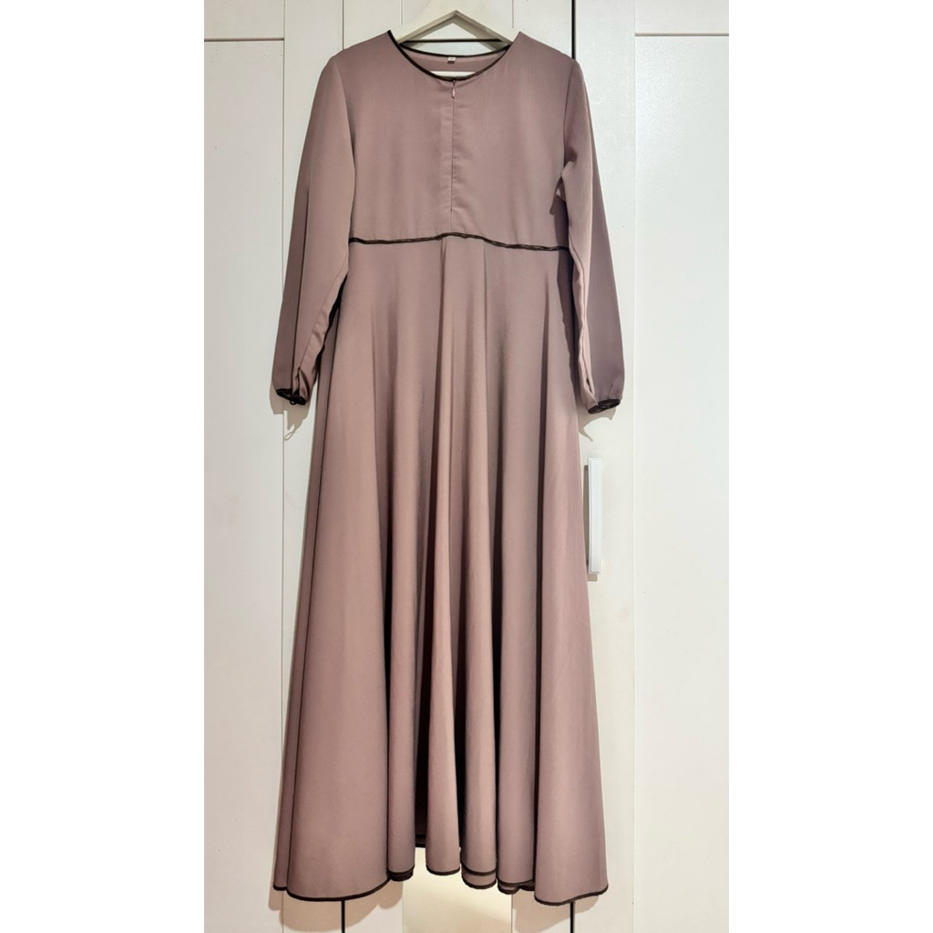 gamis coklat susu murah pl