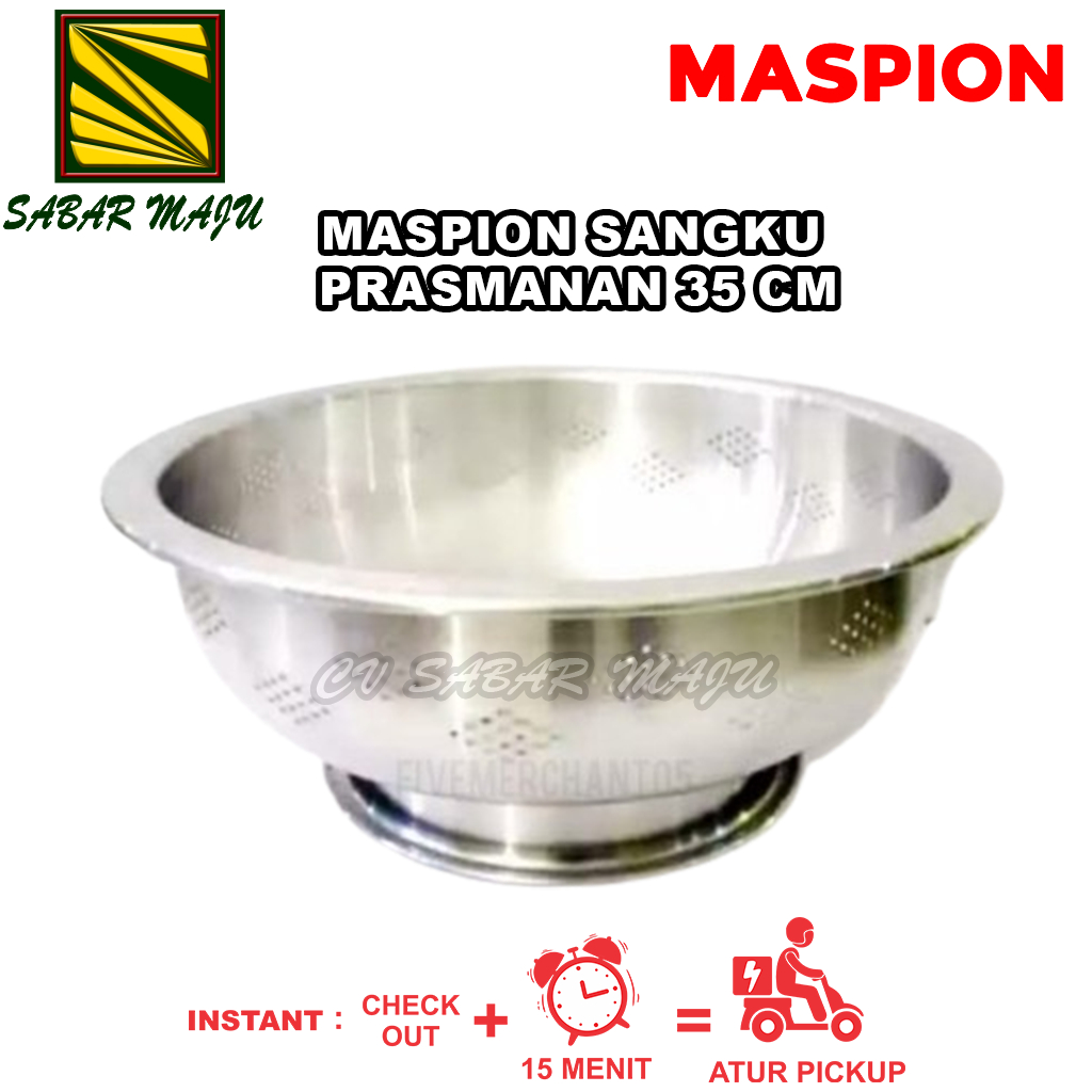 Maspion Tempat Nasi Wakul / Sangku Nasi Jumbo Stainless Prasmanan 35 CM