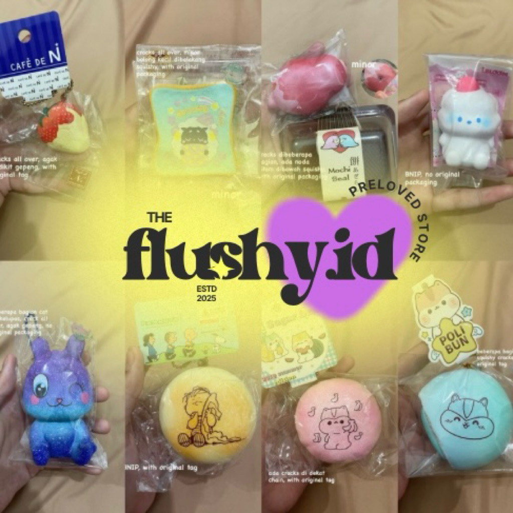 FLASH SALE PRELOVED SQUISHY [IBLOOM, PUNIMARU, CAFE DE N, POLI BUN]