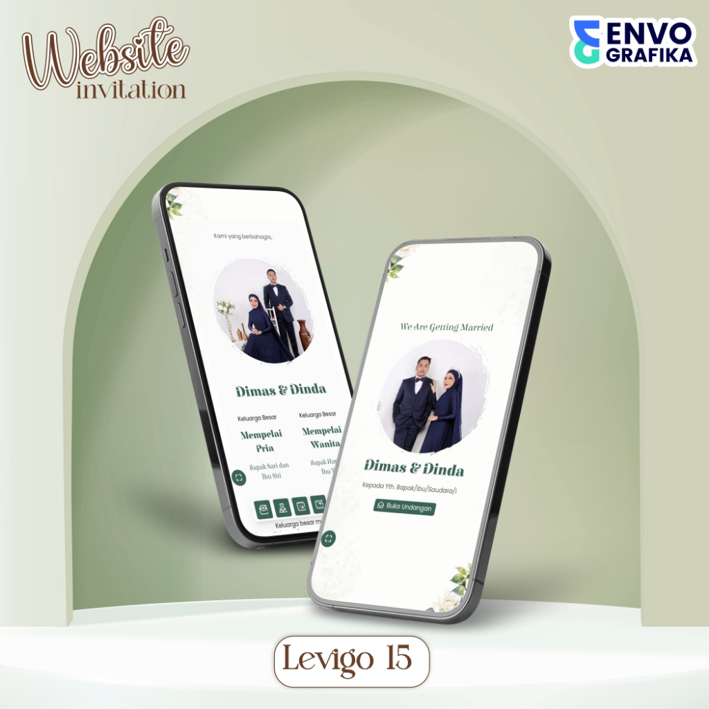 UNDANGAN DIGITAL WEBSITE PERNIKAHAN MURAH | UNDANGAN WEBSITE RUSTIC LEVIGO 15