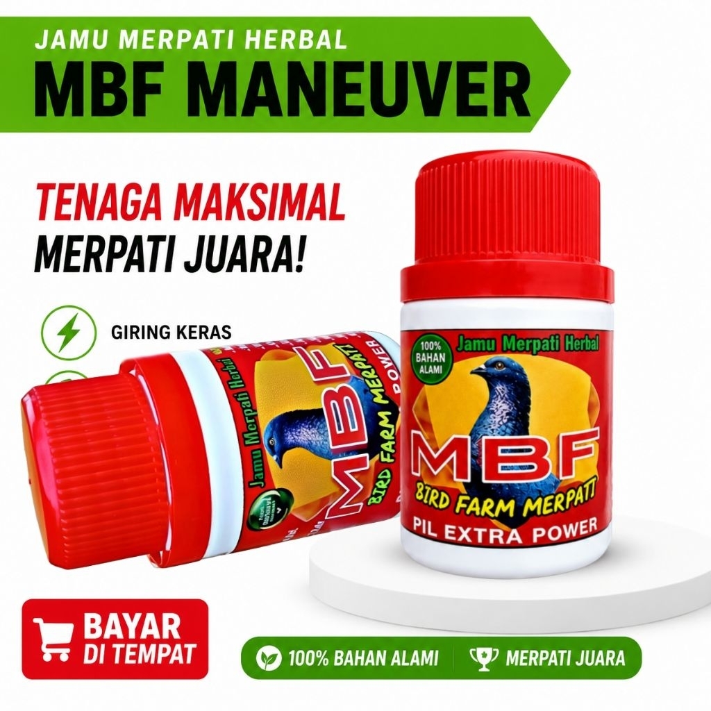 MBF MANUVER JAMU MERPATI KOLONG 100 Pil Hitam Doping Merpati Balap Jamu Liur Walet Extra Power Speed