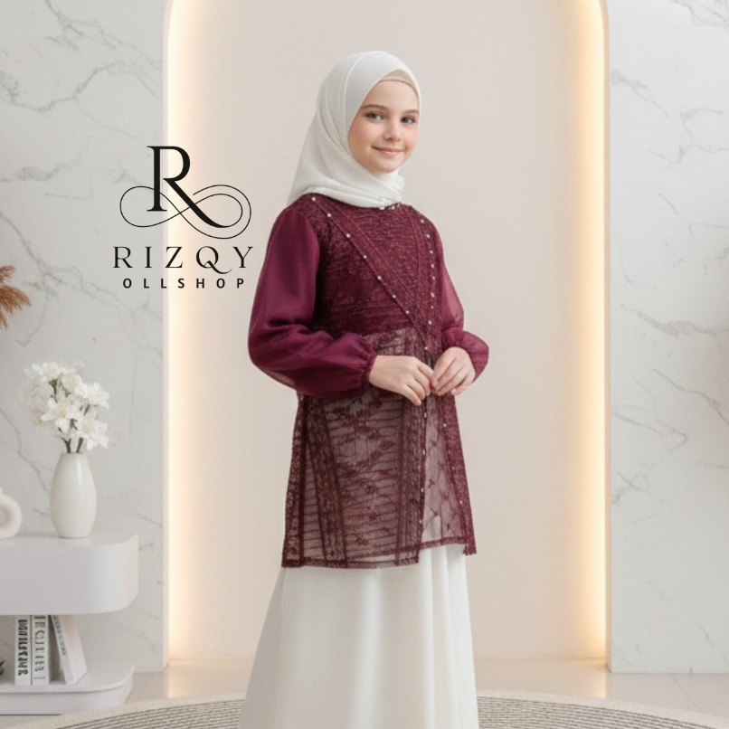 Outer Tunik Kids Brokat Kondangan  Brukat Anak