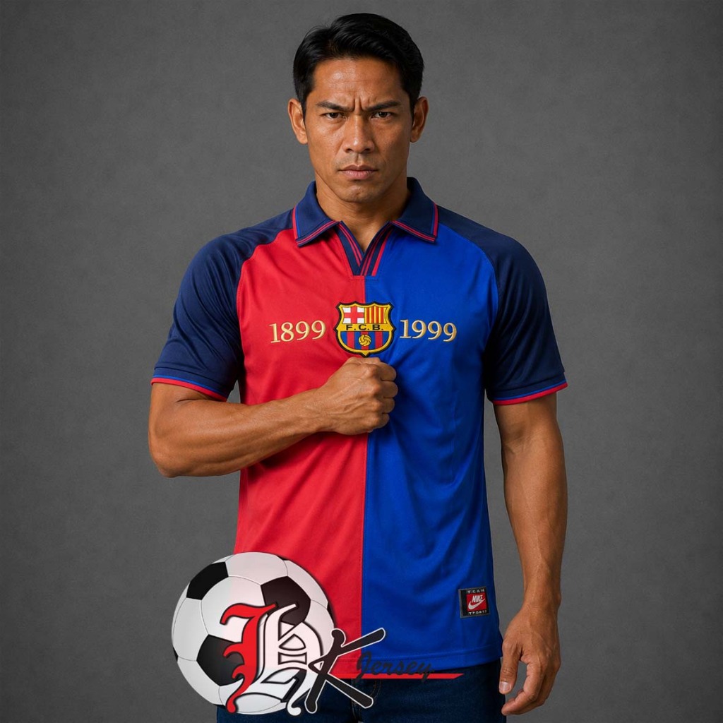 JERSEY BOLA RETRO BARCELONA HOME CENTENARY 1999