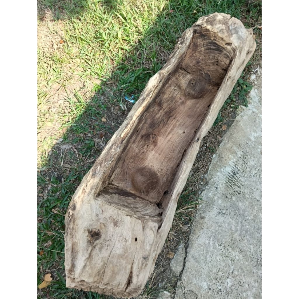 lesung plus lumpang kayu jati kuno asli lawas murah