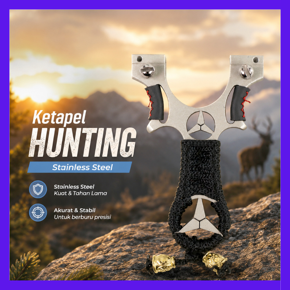 Ketapel Slingshot Hunting Ketapel Laser Berburu Catapult Mercy Stainless