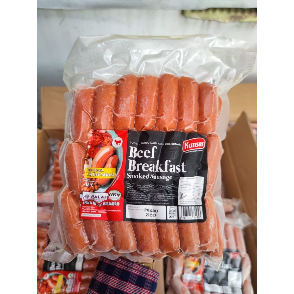 Sosis Kansas beef breakfast hotel frozen