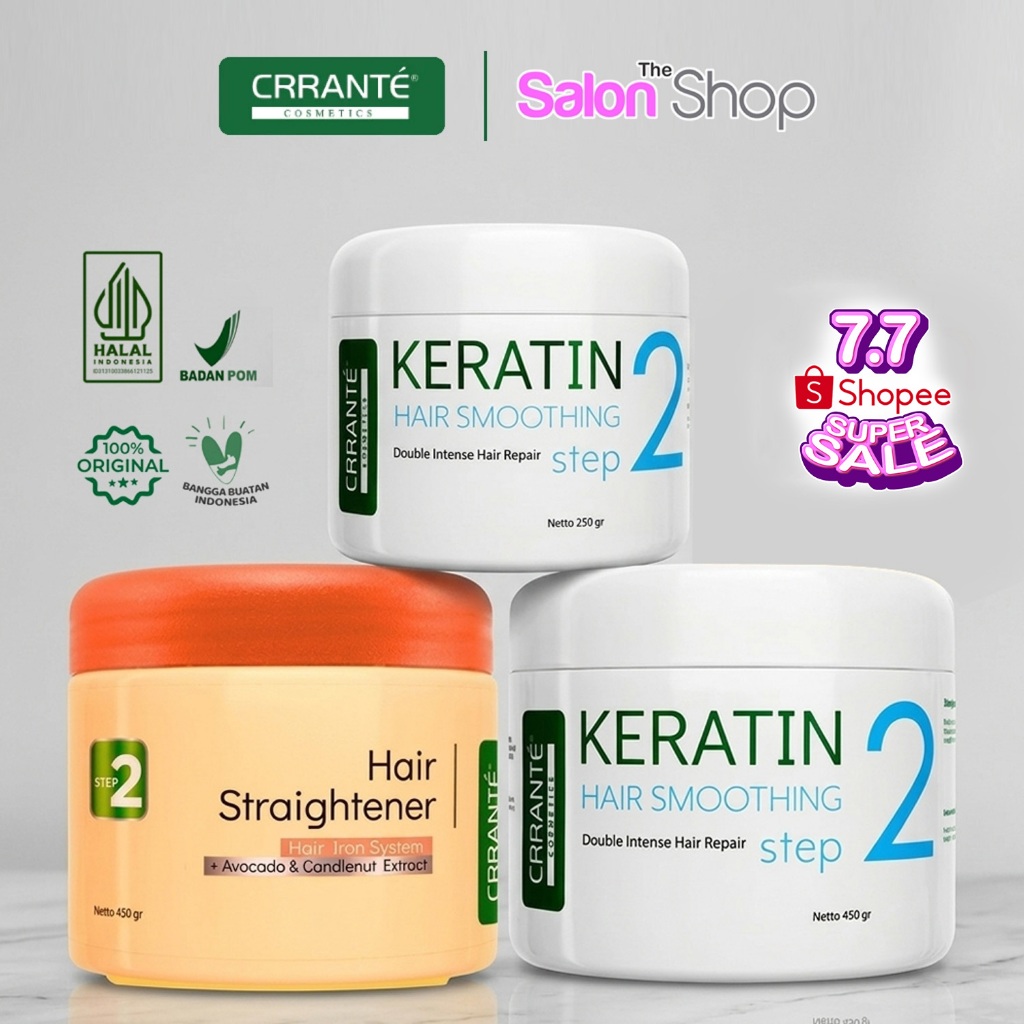 Crrante Hair Straightener Step 2 Netral Pelurus Rambut Rebonding Cream Neutralizer Smoothing gdkd01