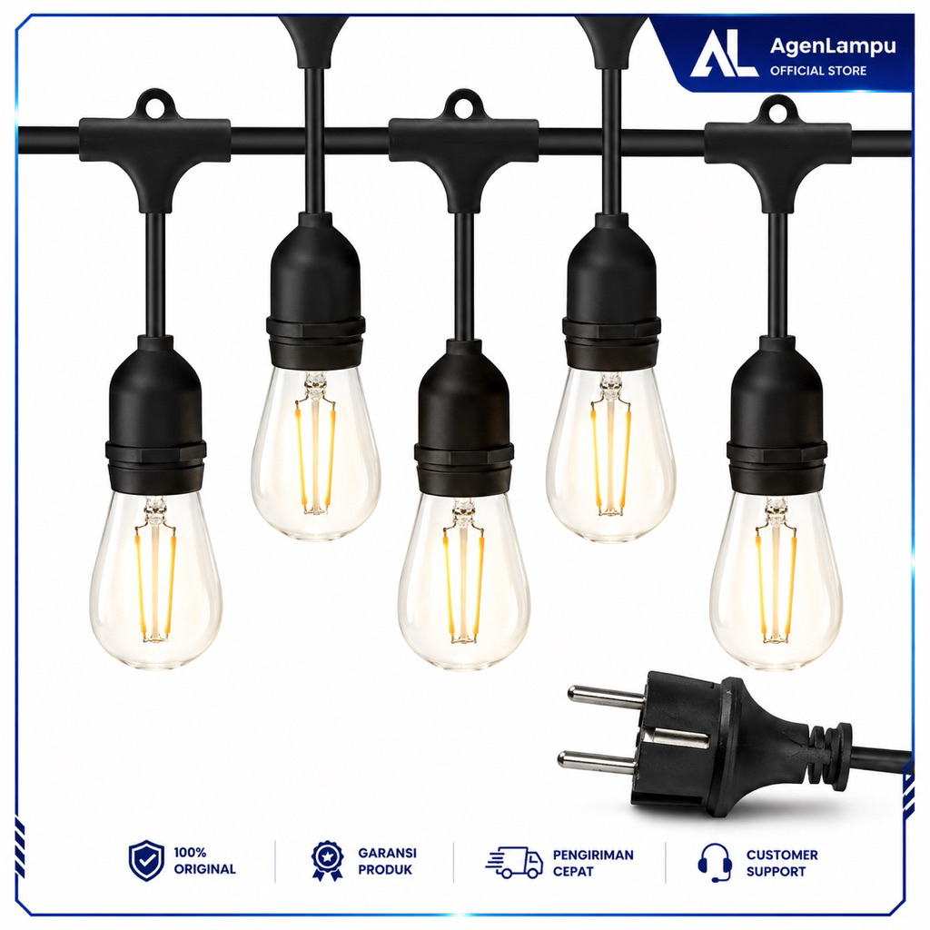 KABEL FITTING GANTUNG/LAMPU CAFE DEKORASI/KABEL LAMPU KAFE OUTDOOR